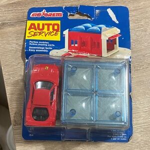 Vintage Majorette Auto Service Red Toy Car Set